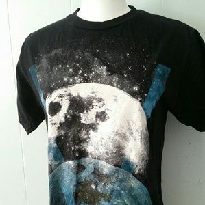Space Tshirt Galaxy Planets Tee Moon Festival